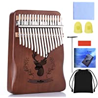 Kalimba 17 Teclas-Piano de pulgar con bolsa protectora-Instrumento musical portátil para para niños y adultos…